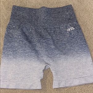 AYBL Ombre Navy-to-Light Blue High Waist Biker Shorts